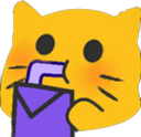blobCatDrink emote for Discord
