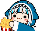 GawrGura_Popcorn emote for Discord