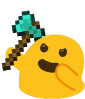 blob_diamond_axe emote for Discord