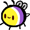NonBinary_Bee emote for Discord
