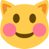 happyflushed_cat_face emote for Discord