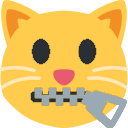 zipperMouthCat emote for Discord