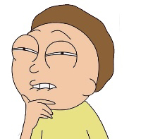 smug_thinking_Morty emote for Discord