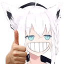 ShirakamiFubuki_ThumbsUp emote for Discord