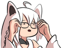 ShirakamiFubuki_GlassesOn emote for Discord