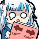 GawrGura_ConfusedReading emote for Discord
