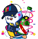 champagne_pengu emote for Discord