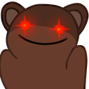 Bear_GlowingRedEyes emote for Discord