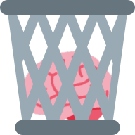 brain_wastebucket emote for Discord