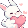 bunny_heart emote for Discord