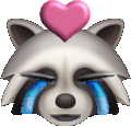 lovecry_raccoon emote for Discord