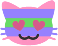 trigender_kitty_in_love emote for Discord