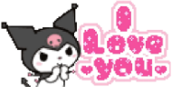 love_you_kuromi emote for Discord