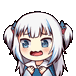 GawrGuraScaredAnimated emote for Discord
