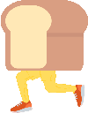 Bread_Running emote for Discord