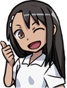 Nagatoro_ThumbsUp emote for Discord