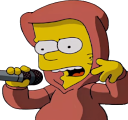 Rapping_Hoodie_Bart emote for Discord