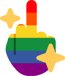 lgbt_middle_finger emote for Discord