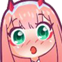ZeroTwo_Flushed emote for Discord