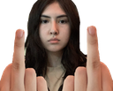 middlefingerlady emote for Discord