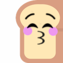 KissingBlushBread emote for Discord