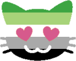 aromantic_kitty_in_love emote for Discord