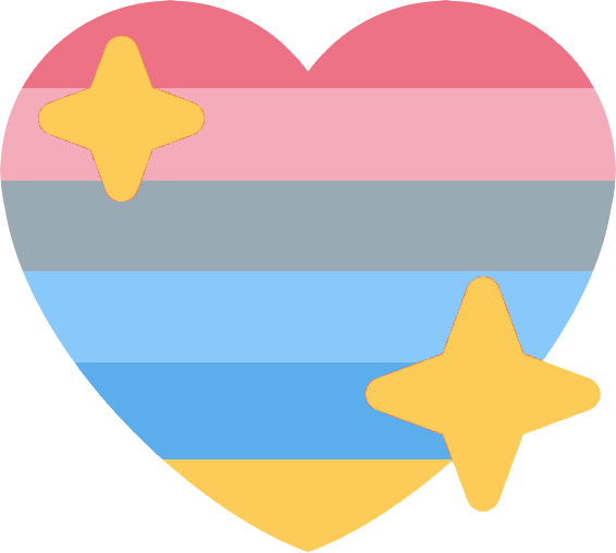 Genderflux_sparkle_heart emote for Discord
