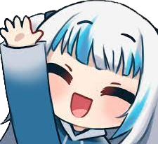 GawrGuraWaveBackgroundless emote for Discord