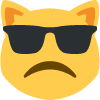 Cat_frowningGlasses emote for Discord