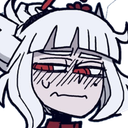 LuciferMaidBlushEmberrased emote for Discord