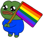 pepe_lgbtq_flag emote for Discord
