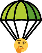 think_parachute emote for Discord