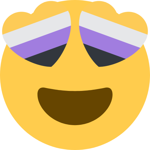 nonbinary_heart_eyes emote for Discord