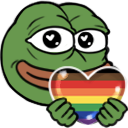 Pepe_PrideHeart emote for Discord