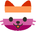 lesbian_kitty_face emote for Discord