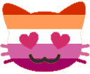 lesbian_kitty_in_love emote for Discord