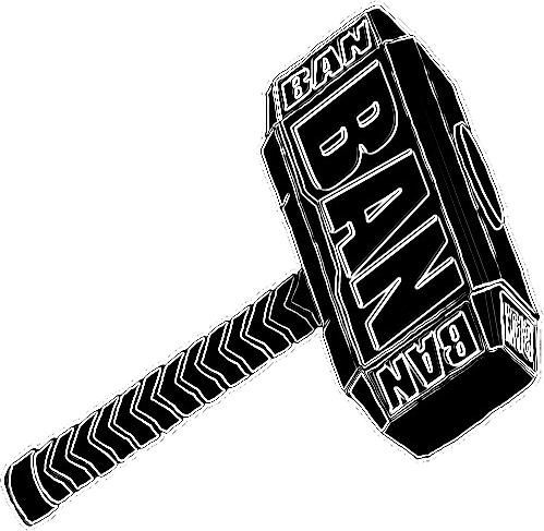 Ban_Hammer_Black emote for Discord