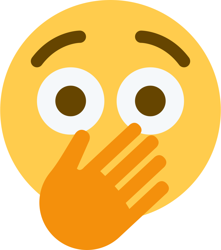 Flushed_hand_over_mouth emote for Discord
