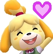 IsabelleHeart emote for Discord