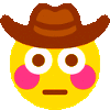 flushedcowboy_spin emote for Discord
