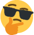 Thinking_With_Sunglasses emote for Discord