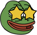 Pepe_StarEyes emote for Discord