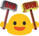 BlobBanHammer emote for Discord