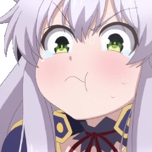 WhiteNekoPout emote for Discord