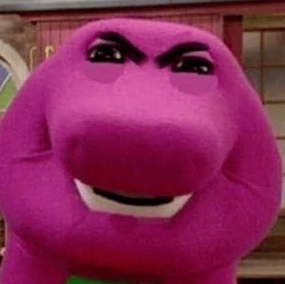 barney_wtf emote for Discord