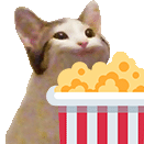 PopCatPopcorn emote for Discord