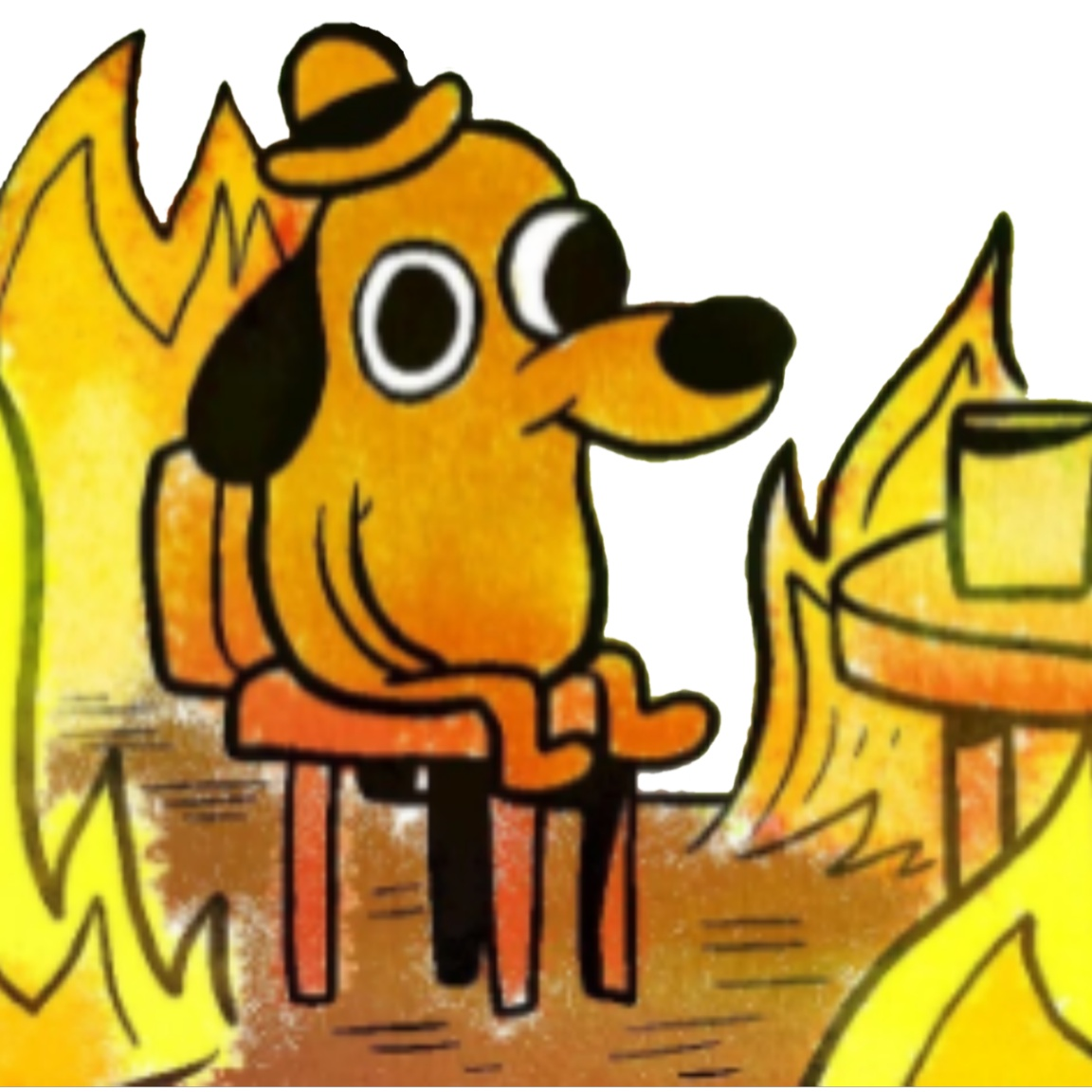 ThisisFineFire emote for Discord