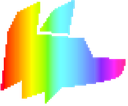 Rainbow_Fox_piel_art emote for Discord