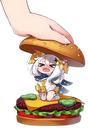 PaimonBorgerStop emote for Discord