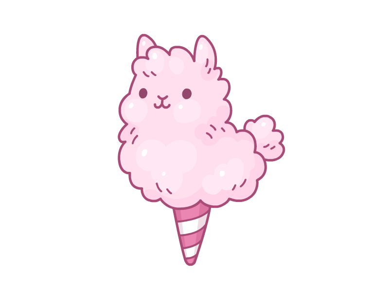 llama_cotton_candy emote for Discord